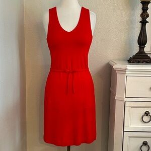 Soma V-Neck Sneaker‎ Dress With Pockets Red Size XS